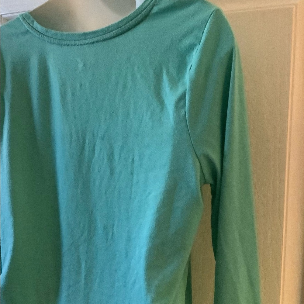 Women's Green V-Neck Top - Picture 8 of 10